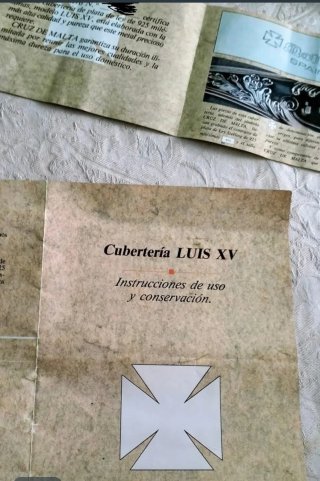 Cubertería Cruz de Malta Plata