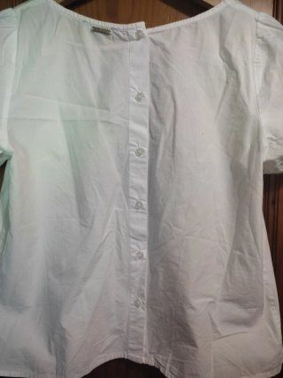Camisa mujer bordada flores manga corta