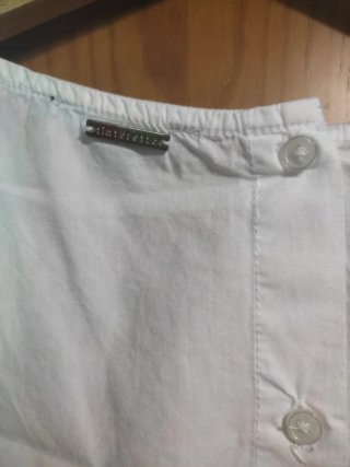 Camisa mujer bordada flores manga corta