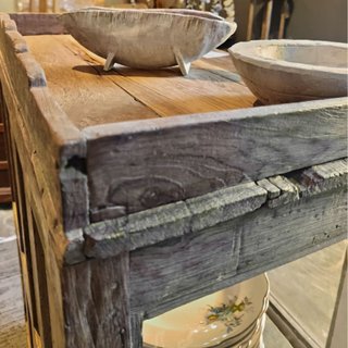 Alacena auxiliar de madera y cristal
