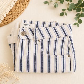 Shorts Springfield rayas azul blanco talla 36