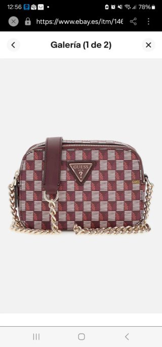 Bandolera Guess Morado y Dorado