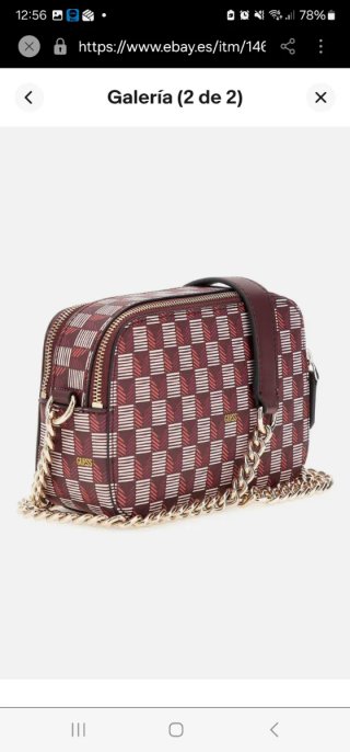 Bandolera Guess Morado y Dorado