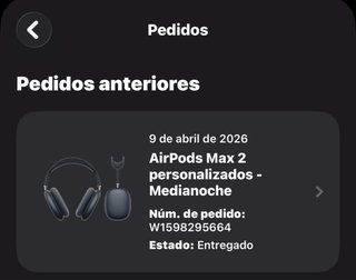 AirPods Max 2 (Midnight) facturas incluidas