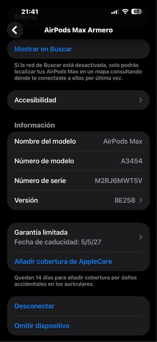 AirPods Max 2 (Midnight) facturas incluidas