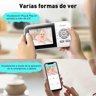 Simyke vigilabebes cámara wifi pantalla 2,8"