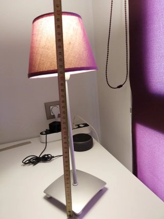 Lámpara Escritorio Morada y Plateada