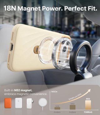 TORRAS Ostand funda silicona iPhone 17 Pro Max