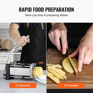 VEVOR Cortador papas acero inoxidable manual