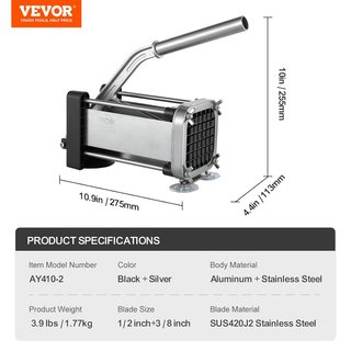 VEVOR Cortador papas acero inoxidable manual