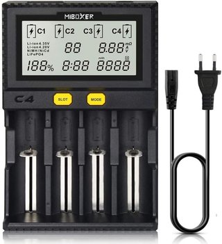 Cargador batería rápida con pantalla LCD