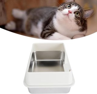 Caja para gatos acero inoxidable tapa