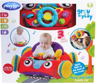 Playgro coche peluche suave interactivo multicolor