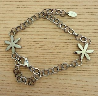 Pulsera Lotus Plata Flores