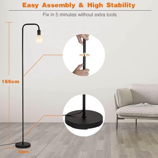 BBHome lámpara de pie metal retro minimalista