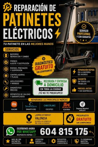 Reparación Patinetes Eléctricos Valencia