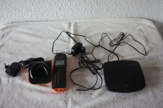 Teléfono inalámbrico Alcatel negro