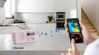 Sharp radio digital portátil bluetooth rosa