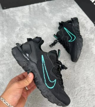 Nike React Vision Negro/Verde Azulado