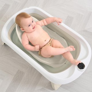 Bañera plegable bebé con termómetro antideslizante