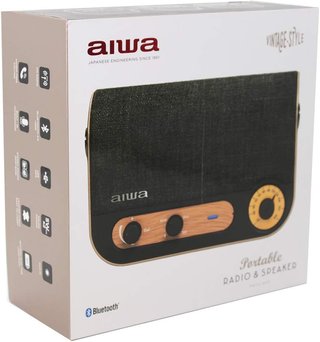 Aiwa radio altavoz portátil bluetooth manos