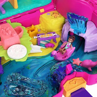 Polly Pocket - Valigetta di gioco Festa Tropicale con 26 sorprese