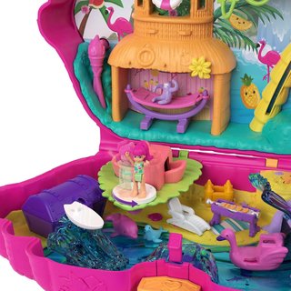 Polly Pocket - Valigetta di gioco Festa Tropicale con 26 sorprese