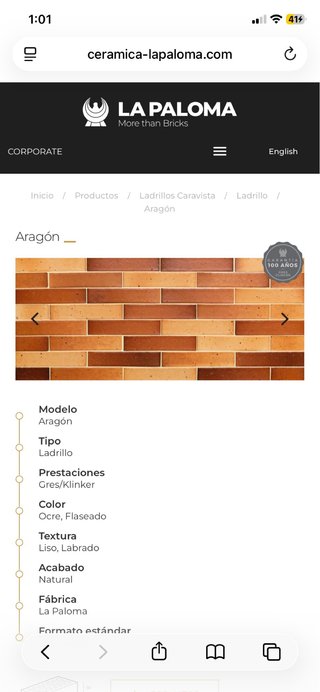 Ladrillo Aragón Gres Clinker La Paloma