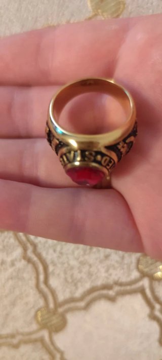 Anillo Chapado Oro 18k con Gema Roja
