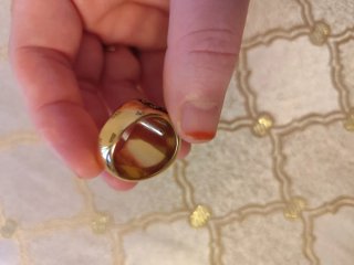Anillo Chapado Oro 18k con Gema Roja