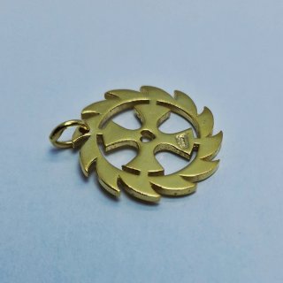 Cruz chapada en oro 24k - Plata Ley