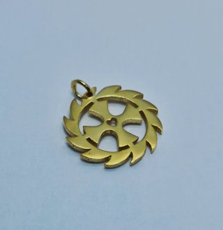 Cruz chapada en oro 24k - Plata Ley