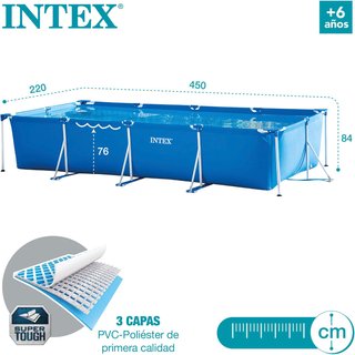 Piscina estructura metálica pvc gran capacidad