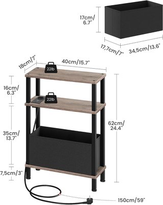 CHOEZON mesa auxiliar estrecha DTBZ07CFH
