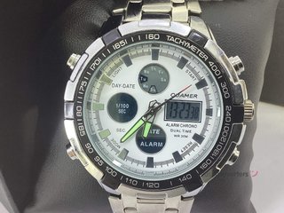 reloj pulsera caballero quamer reloj analógico-digital cronógrafo