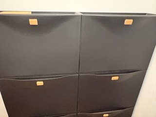Zapatero Ikea Negro 8 unidades