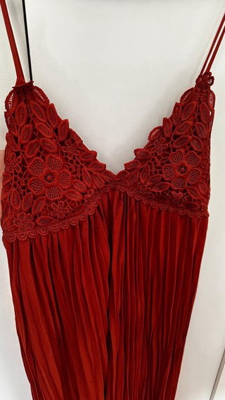 Vestido Zara Naranja Crochet Talla M