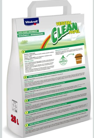 2 Sacos Vitakraft Vegetal Clean Papel 25L
