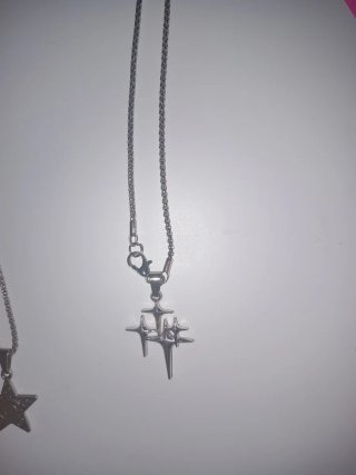 Colgante estrella Y2K plata