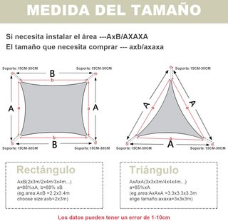 AXT SHADE Toldo Vela Sombra 2x3,5m