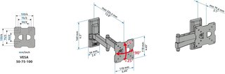 Meliconi soporte TV pared inclinable doble