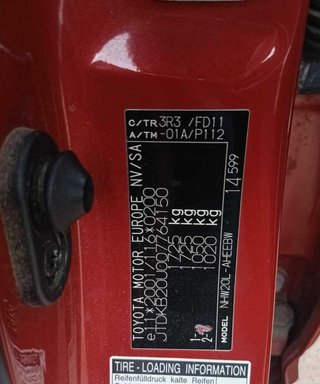 Toyota 469958 cinturón seguridad tras izq prius