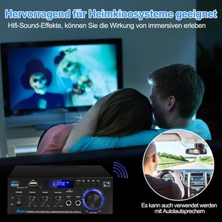 SIKKEBY HiFi Amplificador AK45 Bluetooth FM