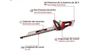 Einhell GE-CH 36/61 Li-So Cortasetos Batería