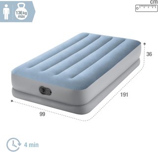 Intex colchón hinchable individual con bomba USB