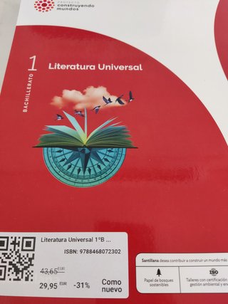 Literatura Universal 1ºBach - 9788468072302
