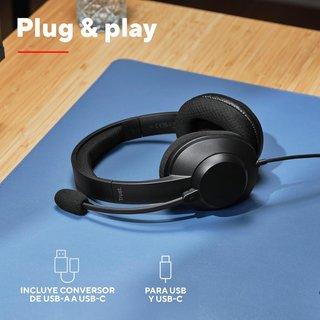 Trust Ayda MAX auriculares USB cancelación ruido