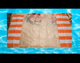 Hamaca hinchable Naranja y Blanco