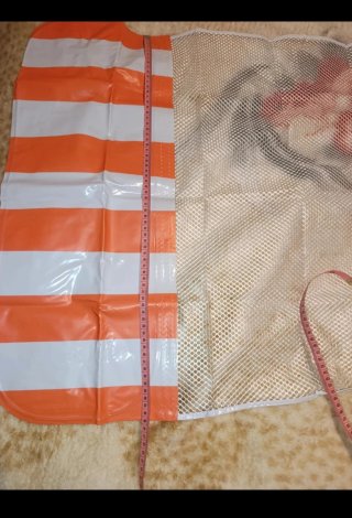 Hamaca hinchable Naranja y Blanco