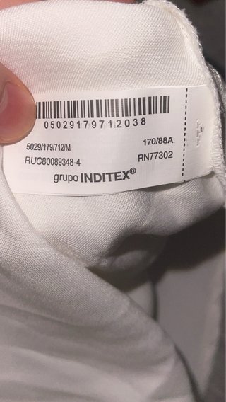 Vestido blanco Zara Talla M